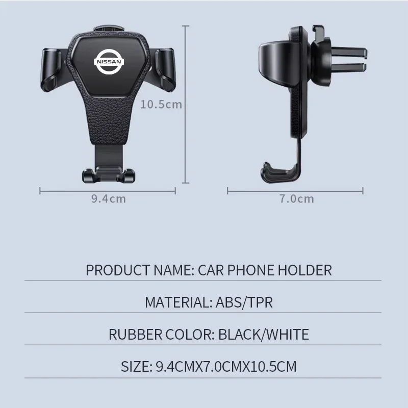 Gravity Car Air Vent Clip Mount Mobile Cell Stand Smartphone GPS Support For Nissan X-trail Almera Qashqai Tiida Car Accessories