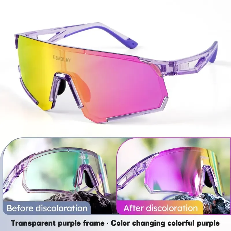 Gafas fotocromáticas para bicicleta para hombre, gafas de sol para pescar, al aire libre, correr, golf, ciclismo, gafas deportivas, UV400