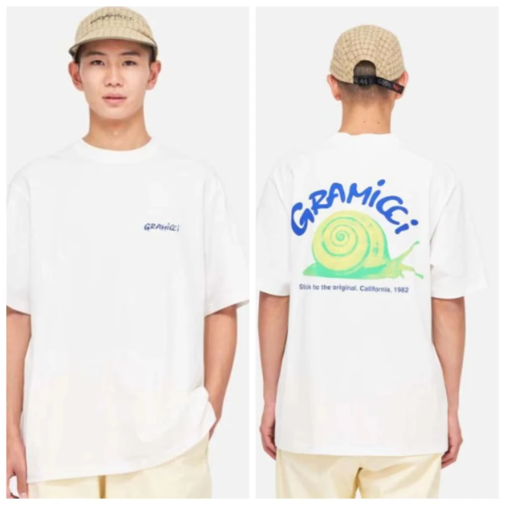 

Comfortable Casual Short-sleeved Top New Summer High Quality Gramicci Letter Print Men's and Women's Short-sleeved T-shirt Top