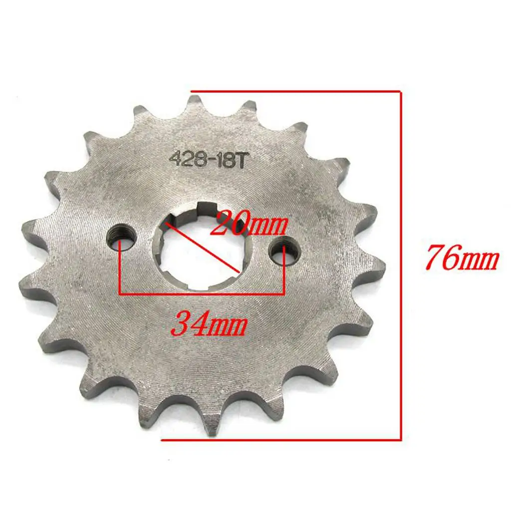 18T 20 มม. 42 เฟืองหน้าฟันเฟืองหลุมจักรยานสกปรกรถ ATV Buggy