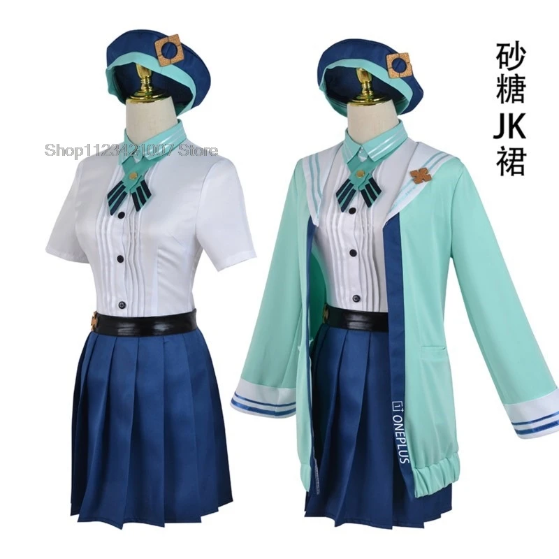 Game Genshin Impact Sucrose Cosplay Costume JK Uniforms Role Play Cosplay Full Set Sucrose Wig Cosplay