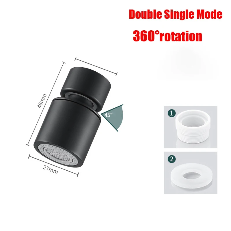 360 ° Universal Küche Wasserhahn Anti-splash Belüfter Bad Wasserhahn Drehbare Wasserhahn 2 Modus Wasserhahn Düse Bubbler Küche Waschbecken Wasserhahn