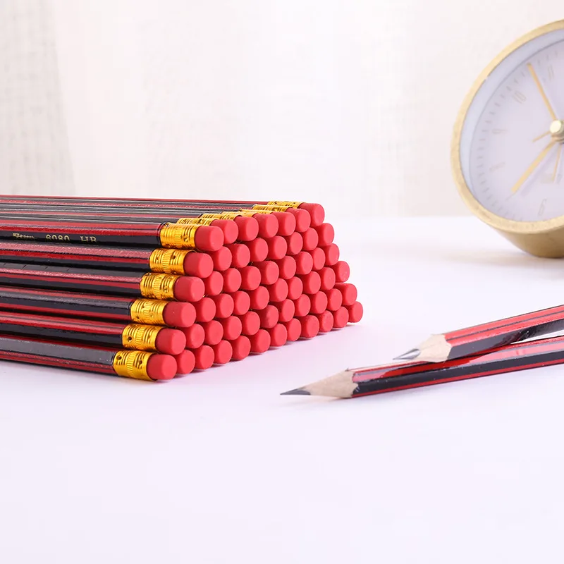 

20Pcs/Lot Wooden Pencils HB Pencil with Eraser Student Drawing School Office Writing Stationery