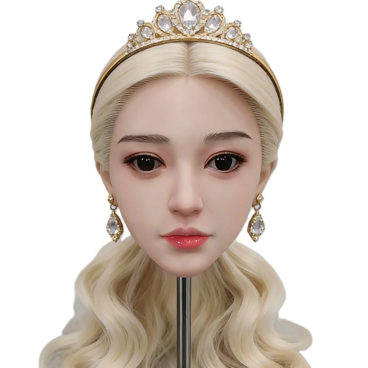 Wonanii Silicone Doll Head HYH-SHB-TS-0115 Wig Rooted Oral Cavity Life-Size Skin Texture M16 Interface Movable Joint Skeleton