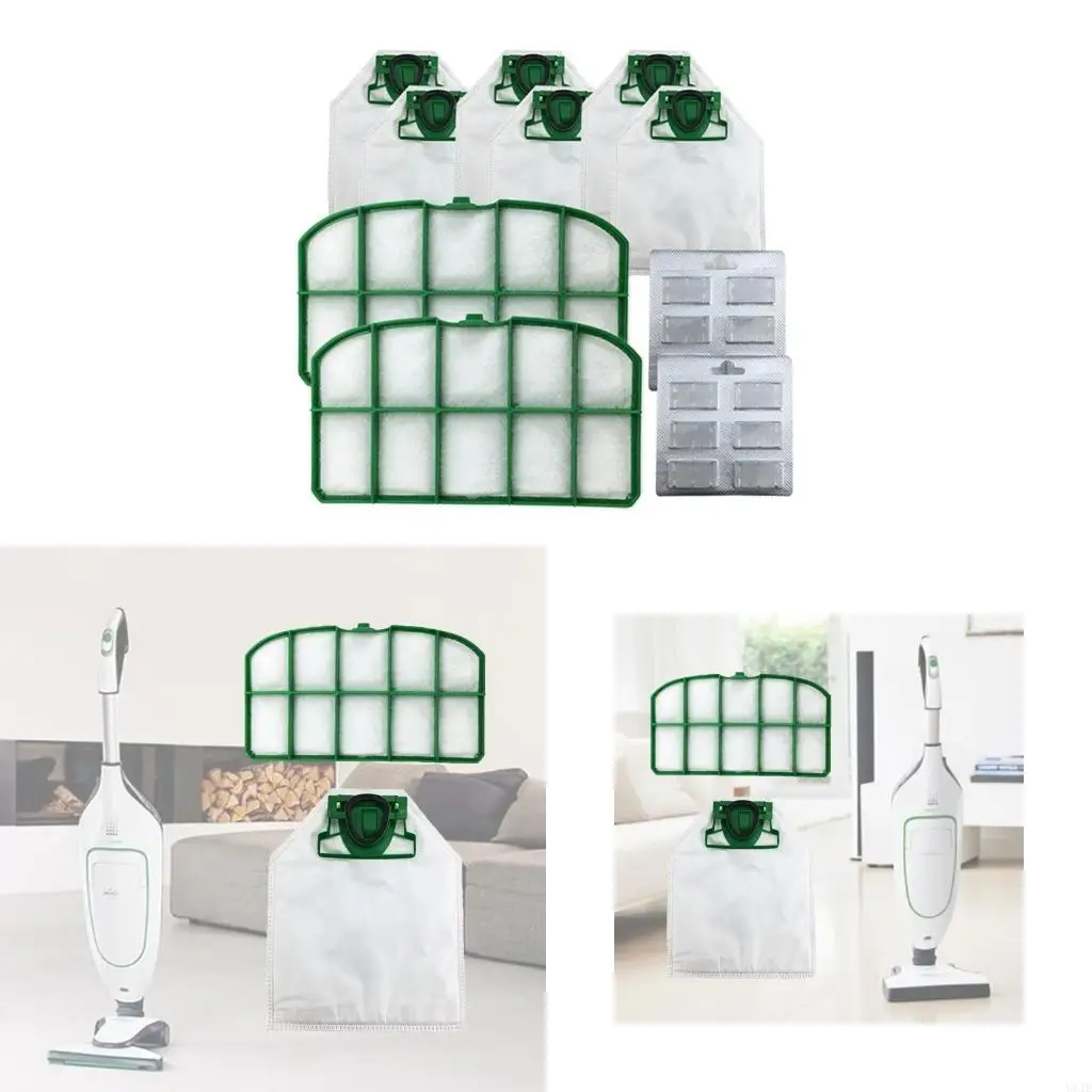 

U1JE 6pcs Dust Bag + 2pcs HEPA Filters + 2PCS Ароматические блоки для замены замены вакуумных чистков VK200