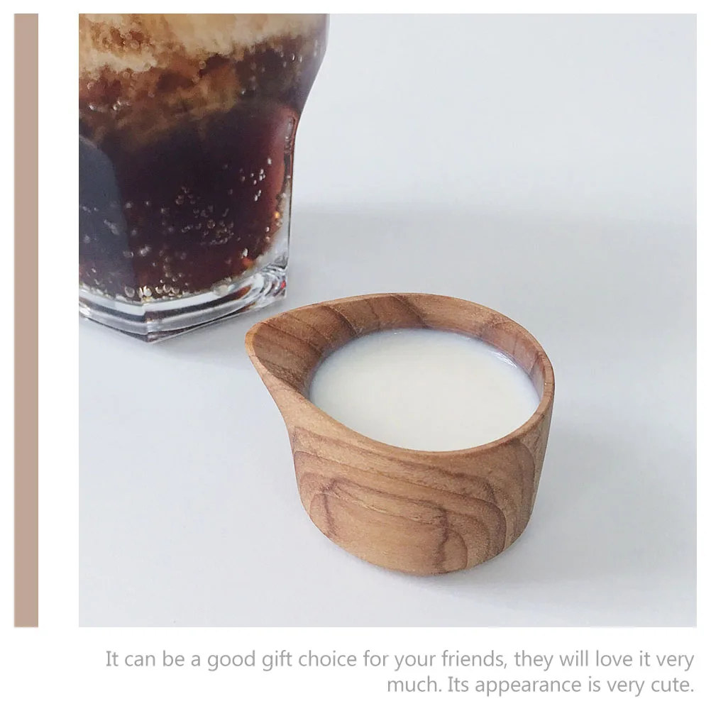 

Мини-деревянная чашка для молока из натурального массива дерева, держатель для завтрака для кофе, чая, гладкая поверхность, легко чистится, милый дизайн, домашняя кухня, использование