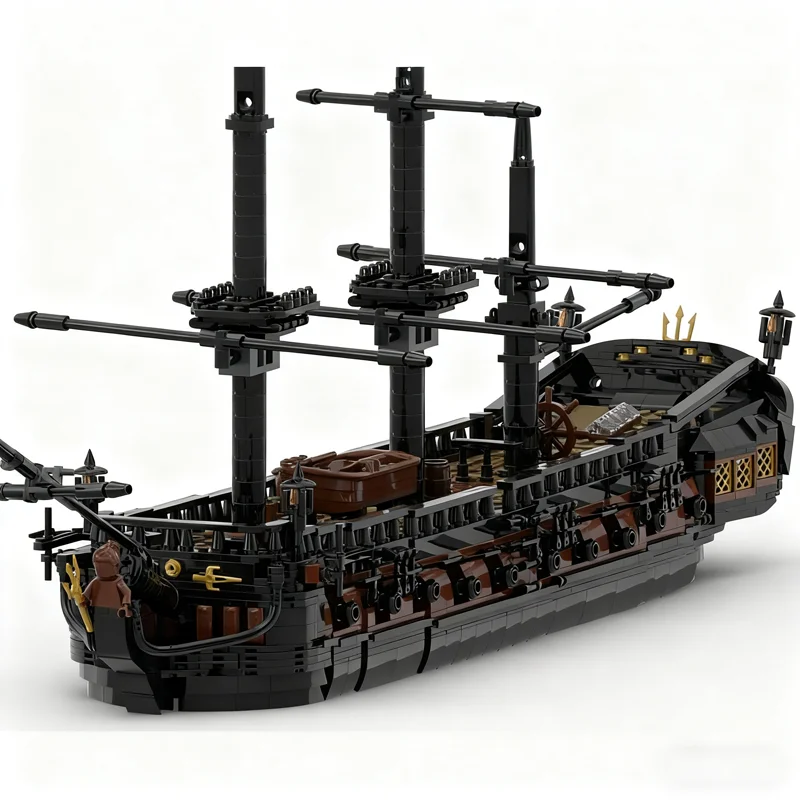 3172 elementy MOC Amfiteatryczna Statka Piracka Model Piratów Klocki Konstrukcyjne Zabawki do Składania DIY Kreatywny Pomysł na Prezent Świąteczny