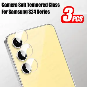 Bilashmart 3 Set Camera Lens Glass Samsung Galaxy S24 FE HD Clear Camera Protector SamsungS24 Ultra S 24 Plus S24Ultra S24FE 5G Cover
