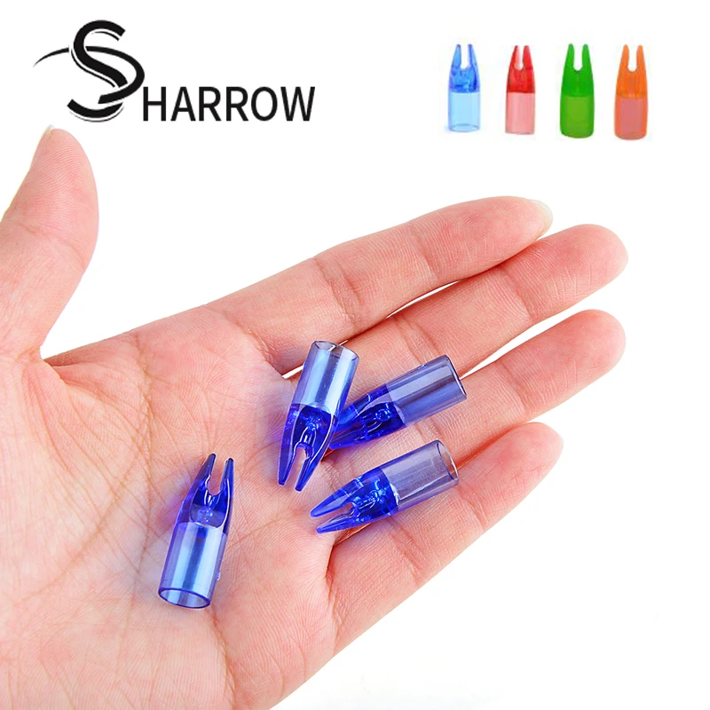 

50/100pcs Arrow Nocks Archery Plastic Transparent For OD8mm Arrow Shaft DIY Shooting Outdoor Hunting Accessories Arrow Nock