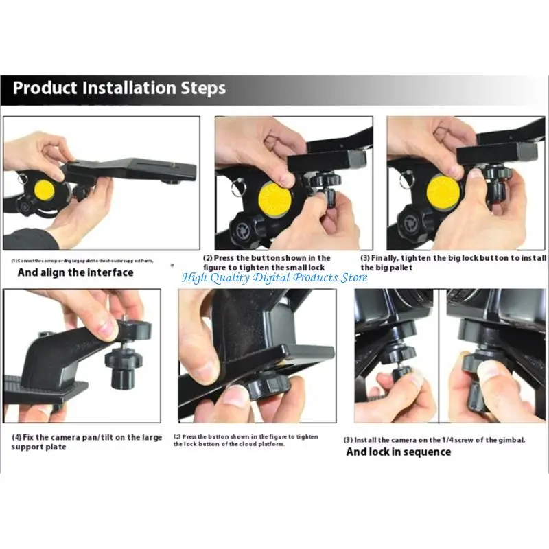 

U2JE Quick Release Ergonomic Camera Stabilizer Secure Grip For Video Recording