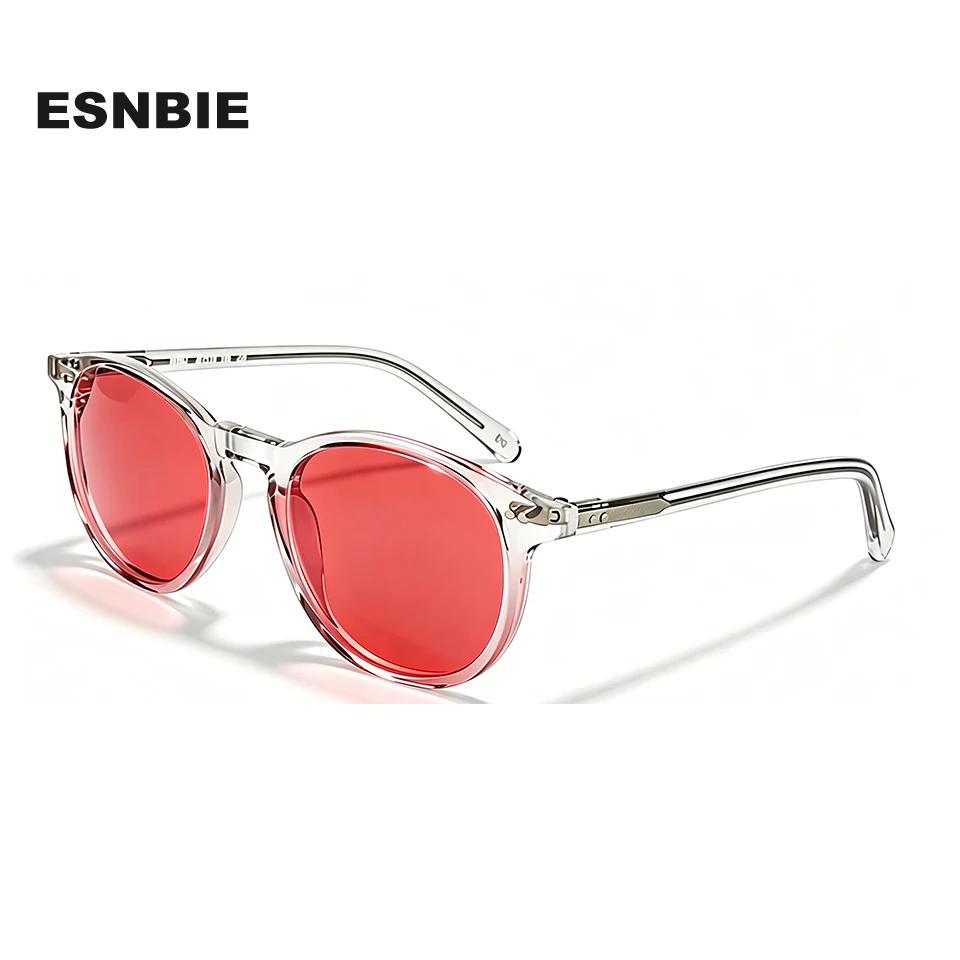 Vintage Round Acetate Men Women Glasses Blue Light Blocking Computer Glasses Orange Yellow Night Sleep Red Lens Filter Eyewear