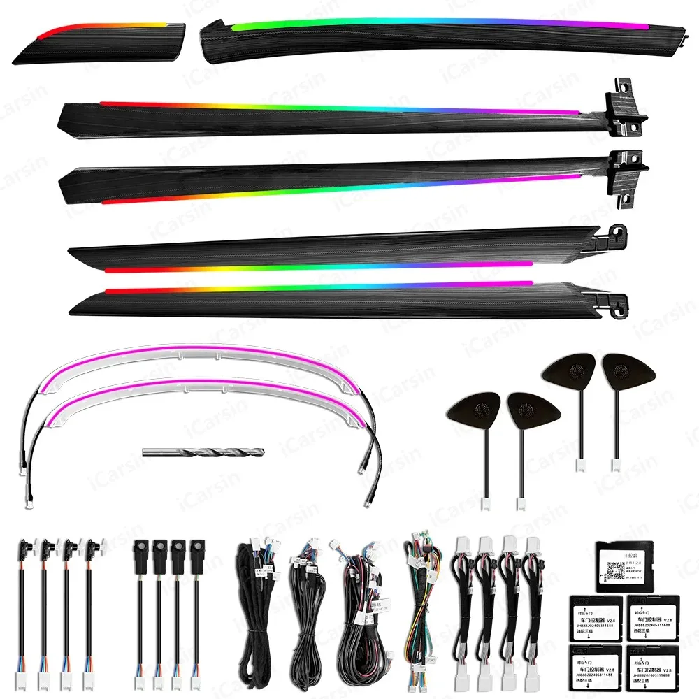 

Обновление 256 цветов символика светодиода для салона автомобиля, окружающее освещение для Lexus ES 2018-2025, аксессуары для декоративных полосок атмосферы