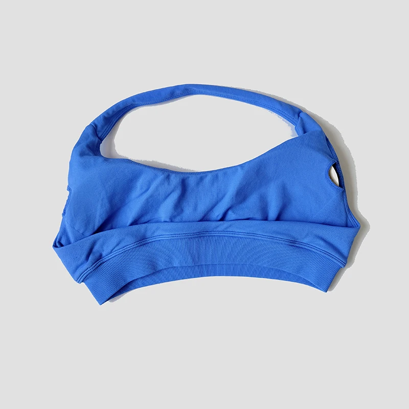Seamless Halter Neck Strap Bra Sports Bra for Women Sexy Back Padded Yoga Top Bra Gym Crop Top image 4