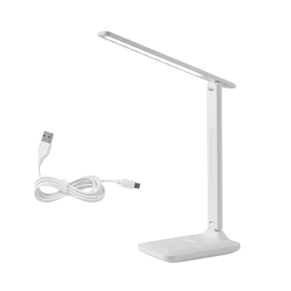 

3 Color Temperatures LED Desk Lamp USB Powered Adjustable Brightness LED Table Lamp Foldable Touch Control Desk Light Office