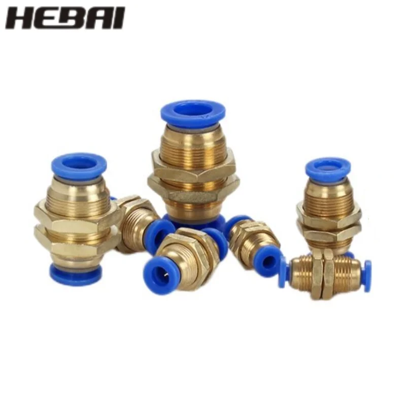 HEBAI Pneumatic Fitting Pipe Air Connector Tube Quick Release Fittings Water Push In Hose Plastic 4/6/8/10/12/14mm PU Connectors