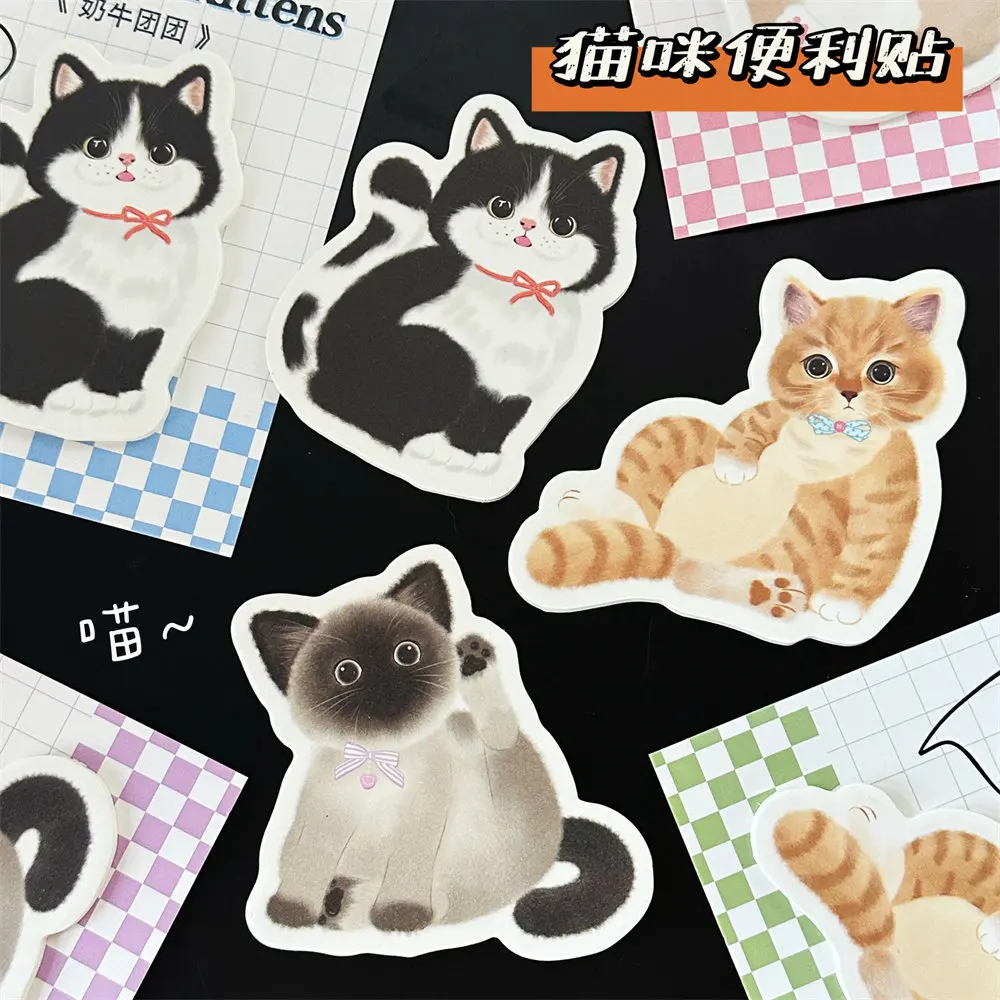 30pcs Cute Pet Kitten Cute Kitten Message Sticker Handbook Material Paper