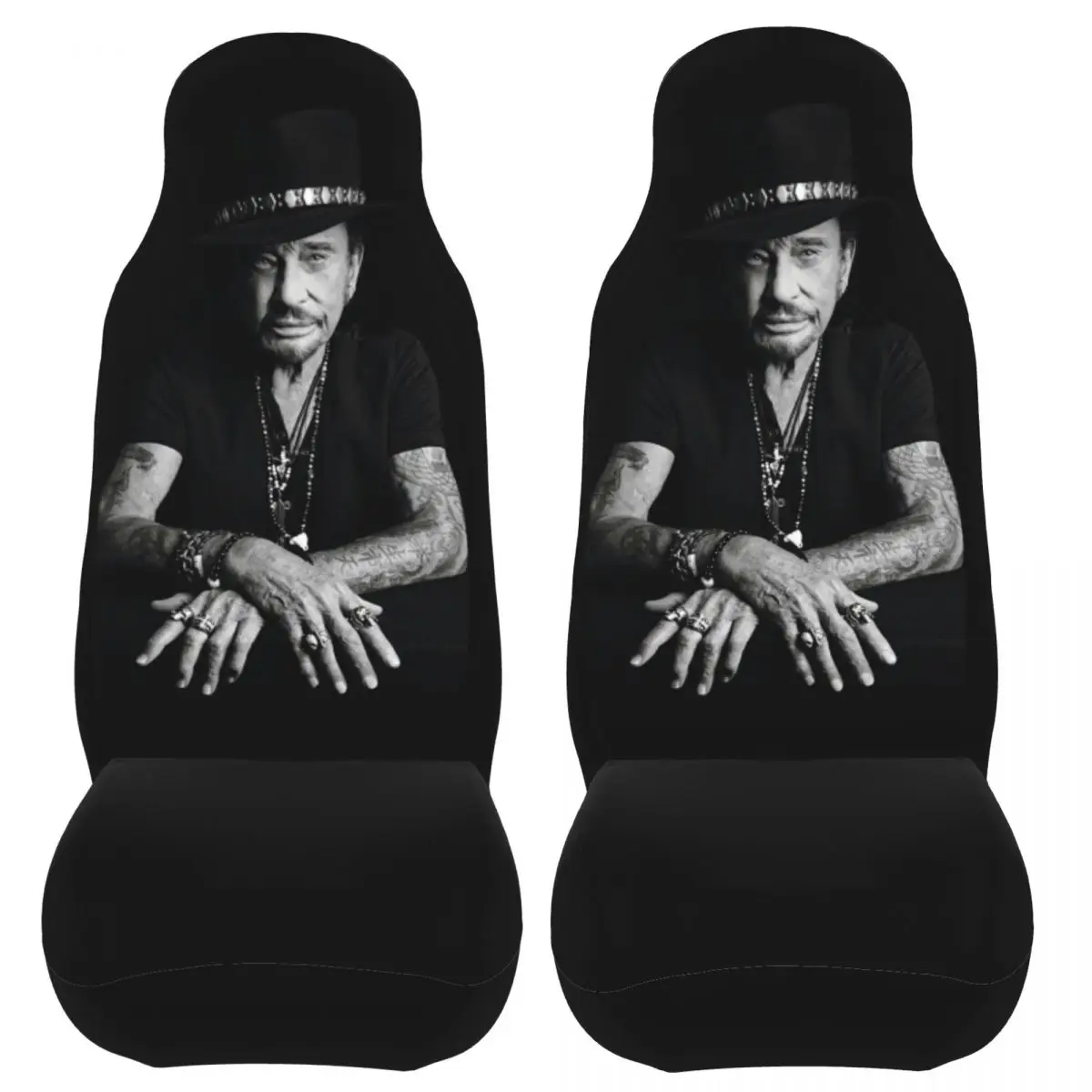 Johnny Hallyday French Singer Universal Car Seat Cover for most cars AUTOYOUTH Music Legend Car Seat Covers Polyester Hunting