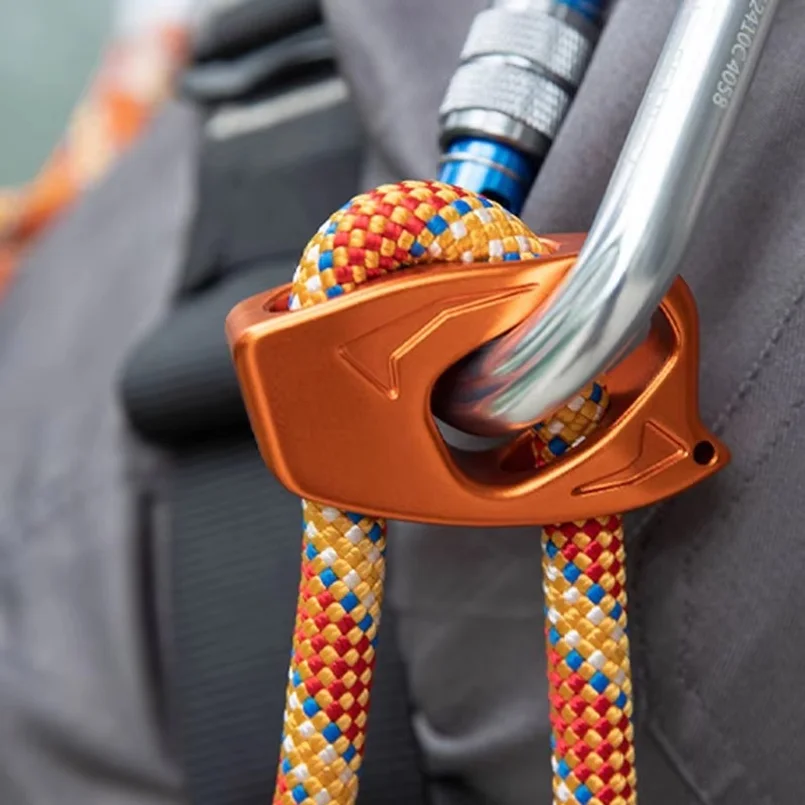 Climbing Ascender Fall Arrestor Aluminum Alloy Adjustable Rope Grip Automatic Lock for Rock Climbing Mountaineering Caving