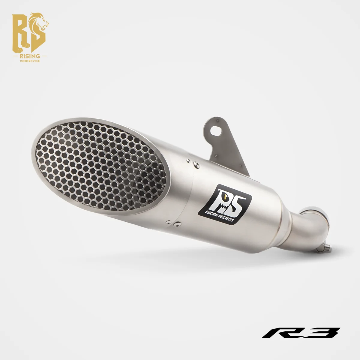 

RS Stainless Steel Exhaust System Tailpipe For Yamaha R3 MT03 R25 2014-2026 High Flow Exhaust Outlet Durable Direct Fit Upgrade