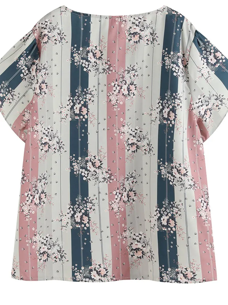 เสื้อเชิ้ตขนาดบวกของผู้หญิง ฤดูร้อน เสื้อเชิ้ตหรูหรา เก๋ไก๋ เสื้อเชิ้ตแฟชั่นสตรีลําลอง