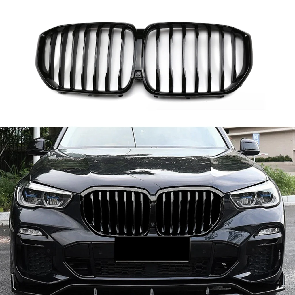 

Glossy Black Car Front Grille Bumper Grill For BMW X5 G05 2019 2020 2021 2022 ABS Replacement Grills Car Styling