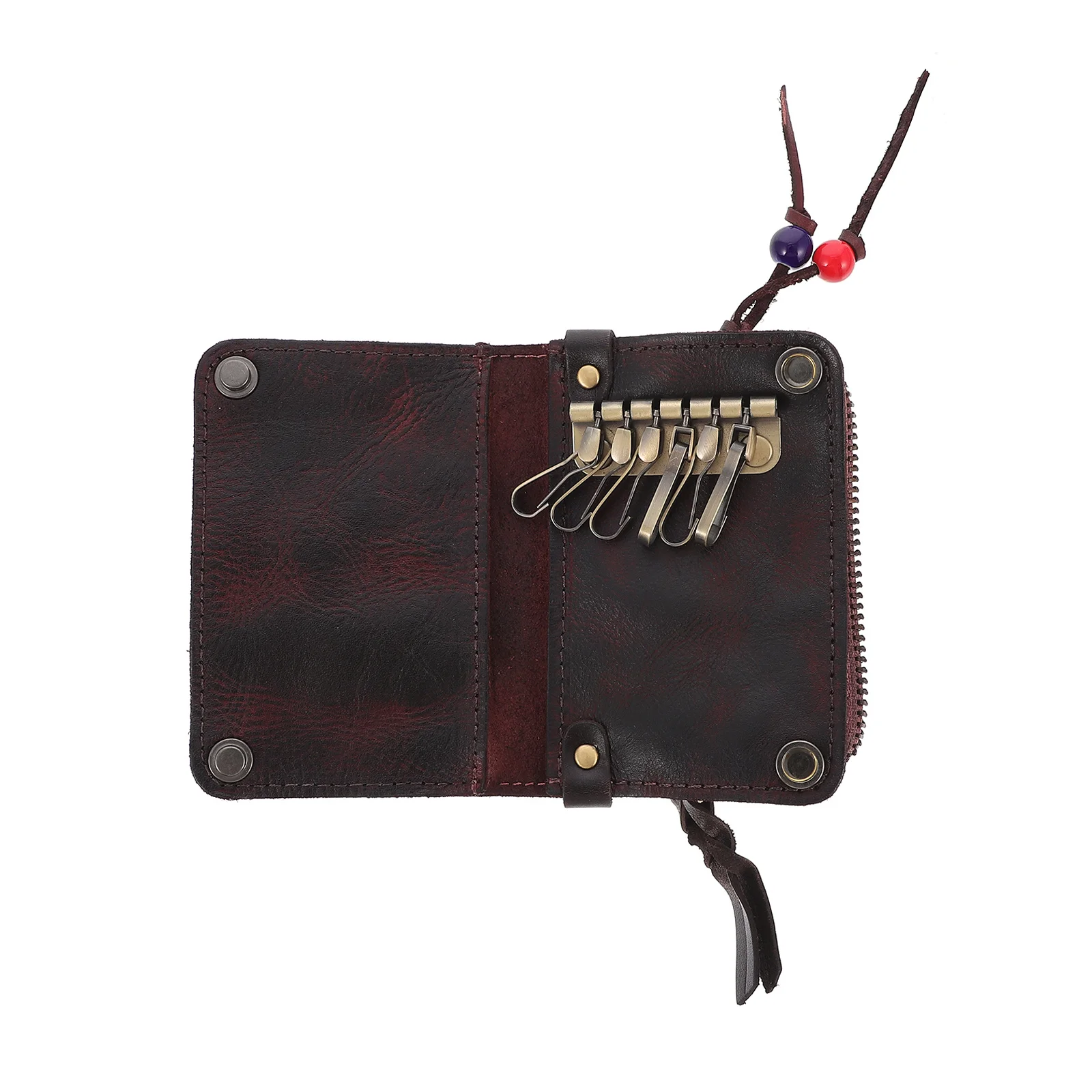 

1pc For Car Driving Licence Zipper Case Protection Bag Zipper Car Key Bag Key Holder Keychain Accessory