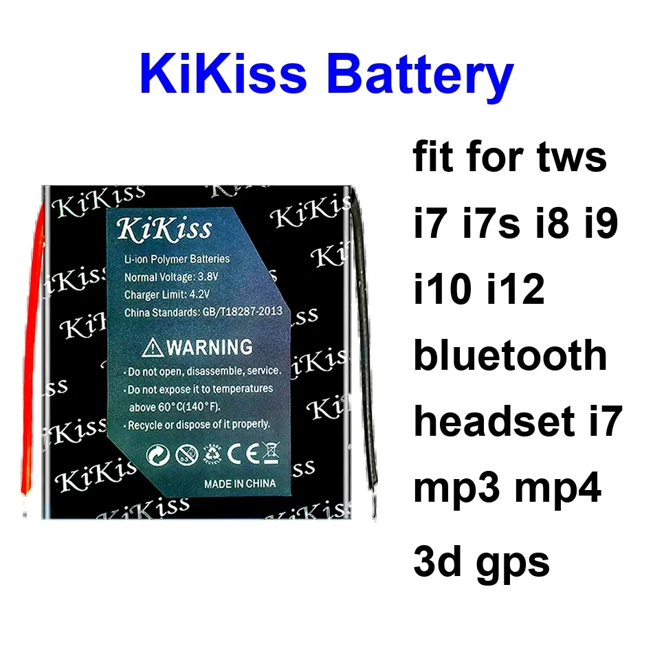 

Аккумулятор для Bluetooth-гарнитур TWS I7, I7s, I8, I9, I10, I12, MP3, MP4, 3D, GPS (модели 501010, 401012)