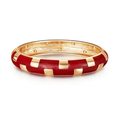 Minimalist Drip Oil Alloy Cuff Bracelet for Women's Jewelry Festive Gift Dropshipping