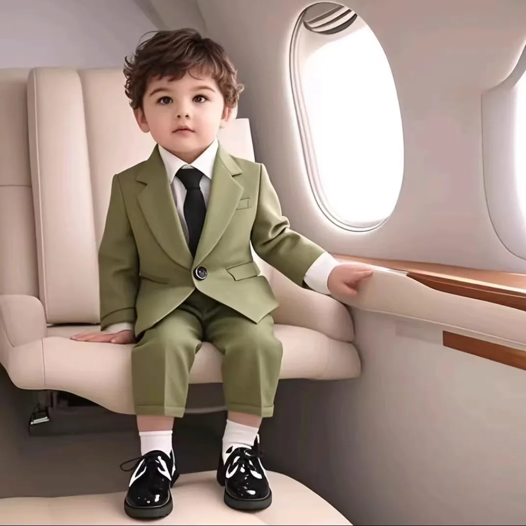 

Children's Suit Set Spring Summer New Flower Boy Host Choir Performance Costume Baby First Birthday Formal Wear