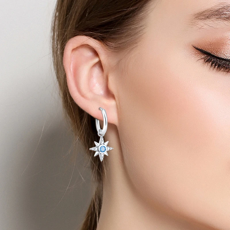 925 Sterling Silver Feather Lucky Symbol Series Drop Earrings For Woman Fashion Party Fine Gifts Elegant Jewelry Accessories