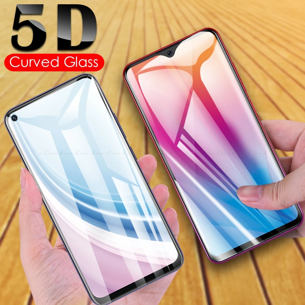 5D Curved Full Cover Tempered Glass For Vivo Y56 Y51 Y51A Y52 Y52s Y53s Y55 Y75 Y77 Y70 Y70s Y72 Y73 Screen Protector Tough Film