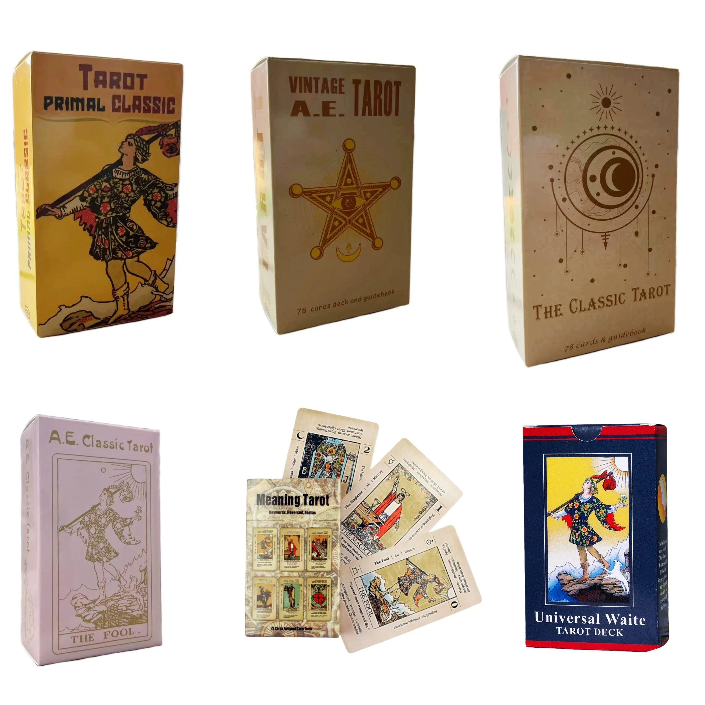The Classic Tarot Cards Deck 78Pcs For Easy Beginners Fate Fortune Telling Party Tabletop Board Game Toy