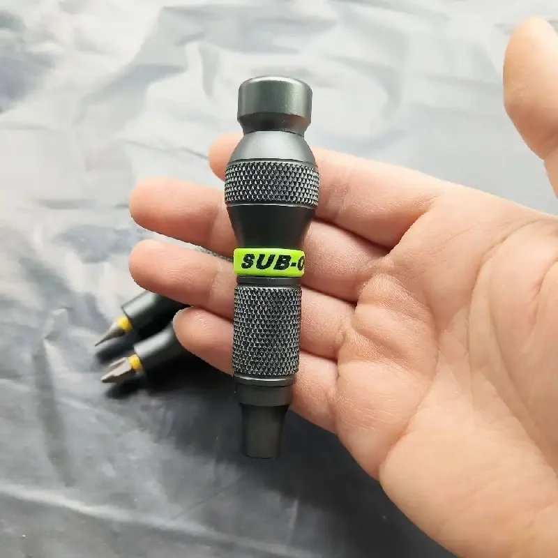 

Metal screwdriver multi-purpose wrench 6.35 batch head aluminum alloy household cross handle precision portable screw driver
