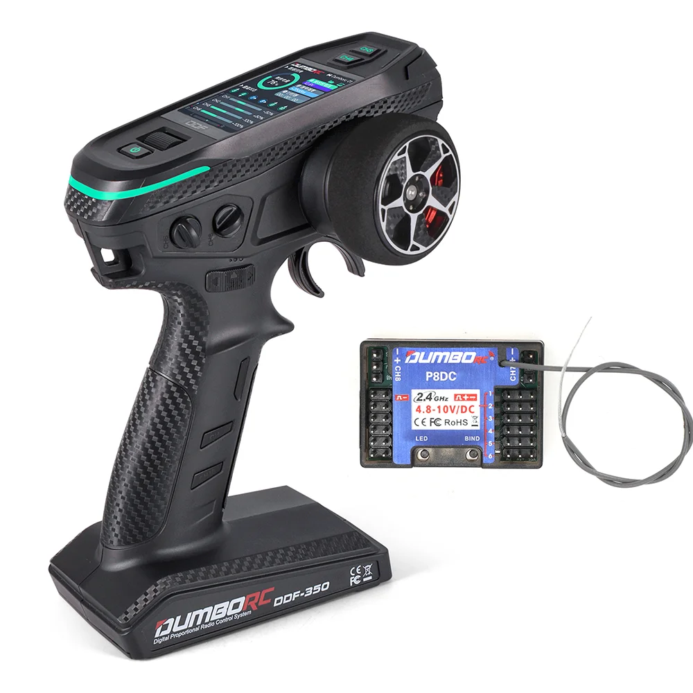 DUMBORC DDF-350 10CHラジオ送信機 技適認証済み 日本語・英語メニュー プロポセット RCボート/ラジコンカー/戦車用 350M長距離制御 M1メタル＋スポンジ外輪ハンドル P6DCGレシーバー Amazon.co.jp: DUMBORC DDF-350 10CHラジオ送信機 技適認証済み 日本語