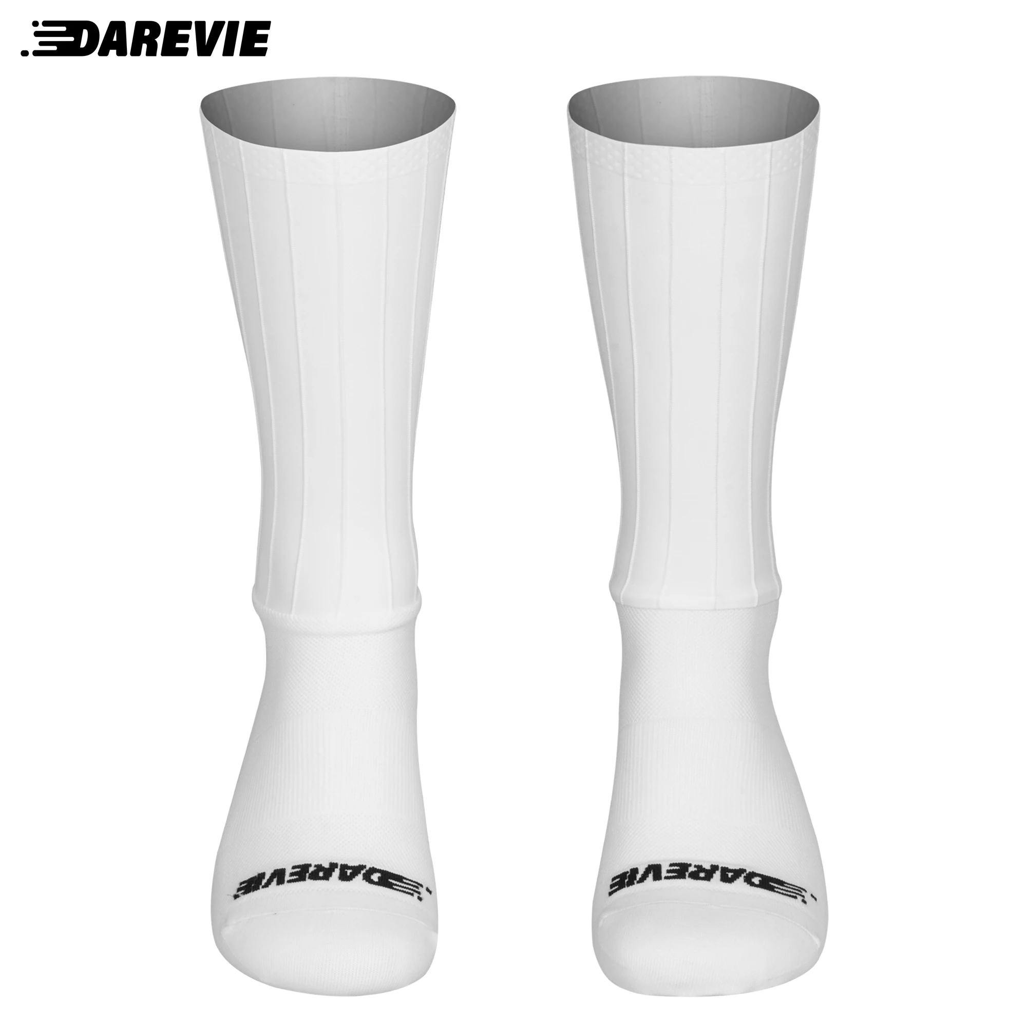 DAREVIE AERO calcetines de ciclismo para hombre, calcetines aerodinámicos profesionales, calcetines elásticos antideslizantes para ciclismo para