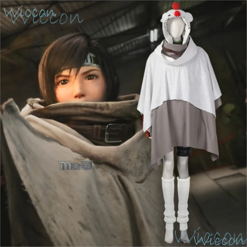 Yuffie Kisaragi Final Fantasy VII Re Cosplay FF7 Cos Clock Consume Uniform Brown Short Wig Prop Halloween Party play For Women