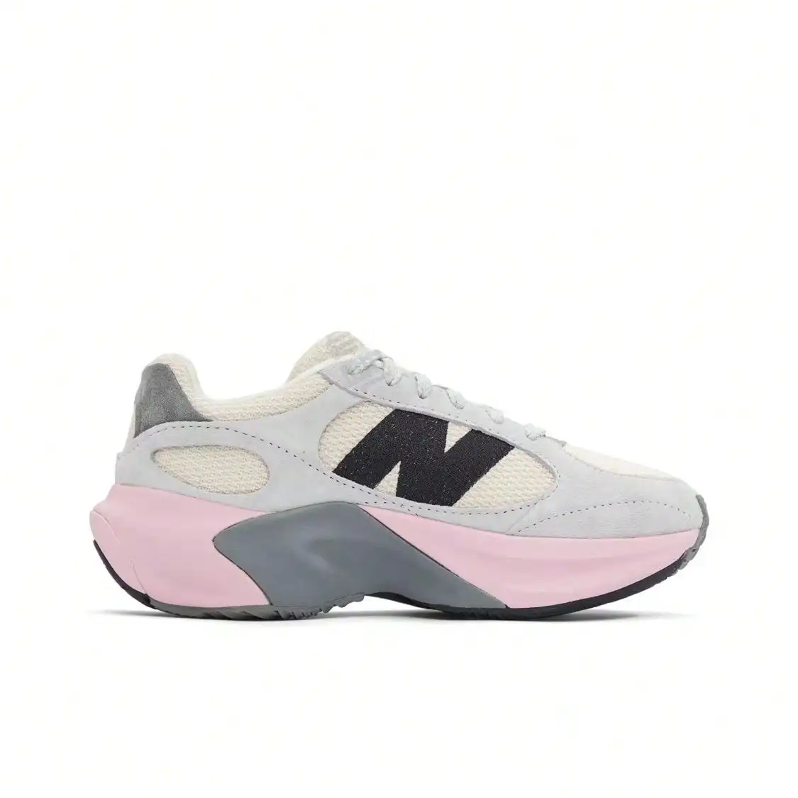 Wrpd Runner Comfortable Sports Knit Cushioned Breathable Low-Top Running Shoes, Unisex Grey & Pink UWRPDGBP