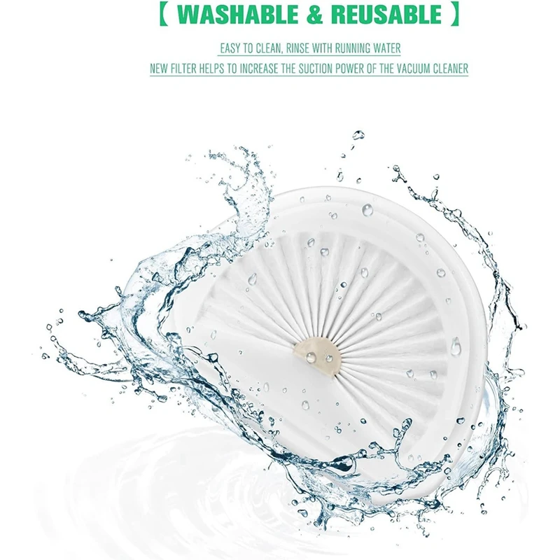 8Pack White Vacuum Filters For Black + Decker Dustbuster VLPF10, Hand Vacuum Model HLVA320J00 & N575266