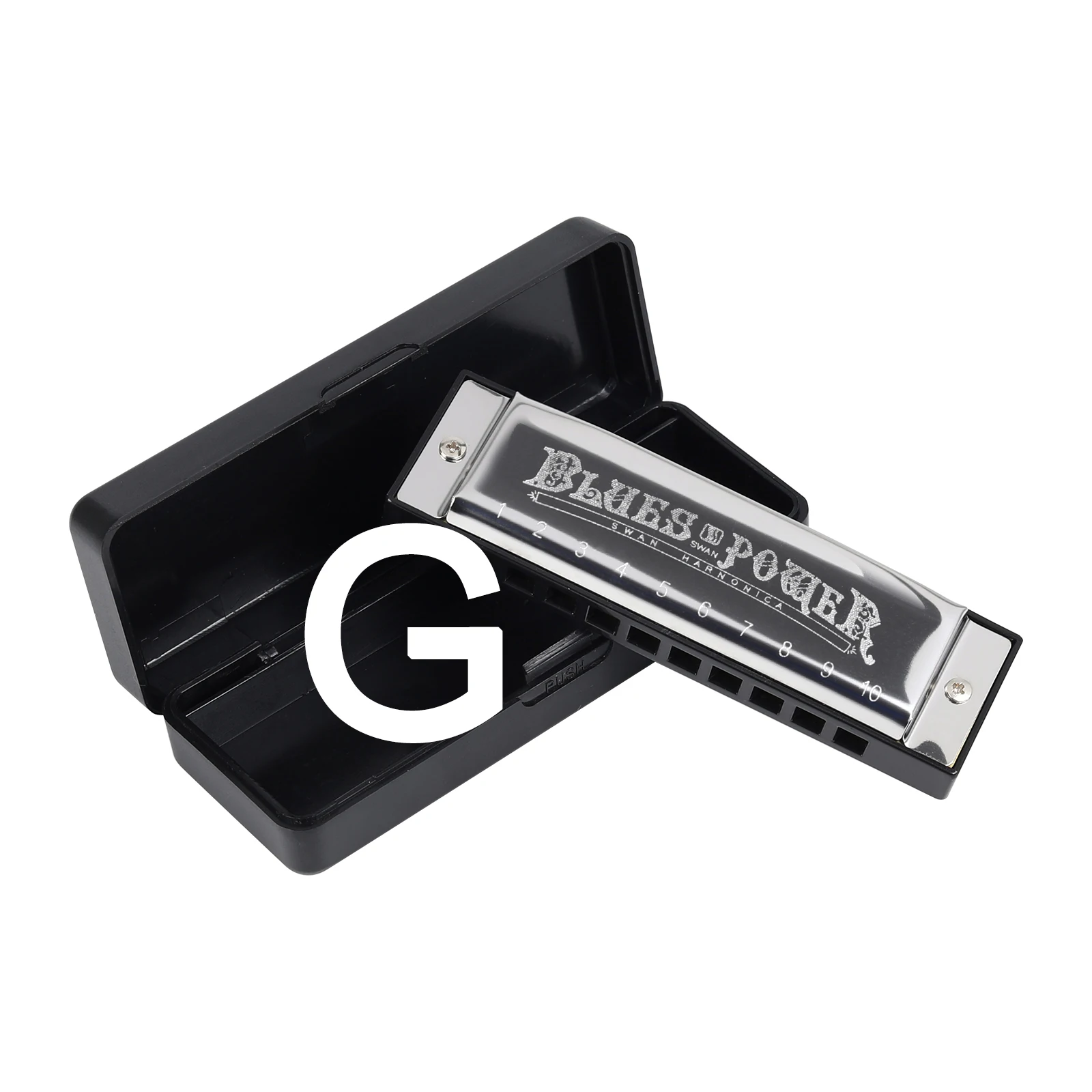 Diatonic Blues Harmonica with Case for Students