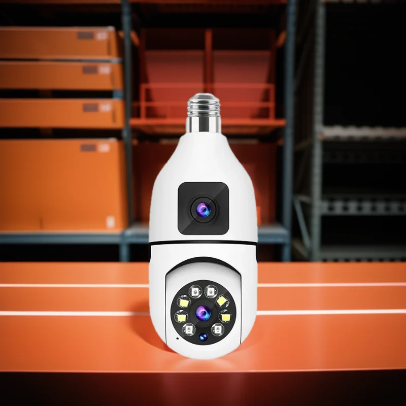 

Dual Screen Security Camera 360° Panoramic, Human Tracking Auto Rotate, Full Color Night Vision, Two-Way Audio, Smart Alerts, Wi