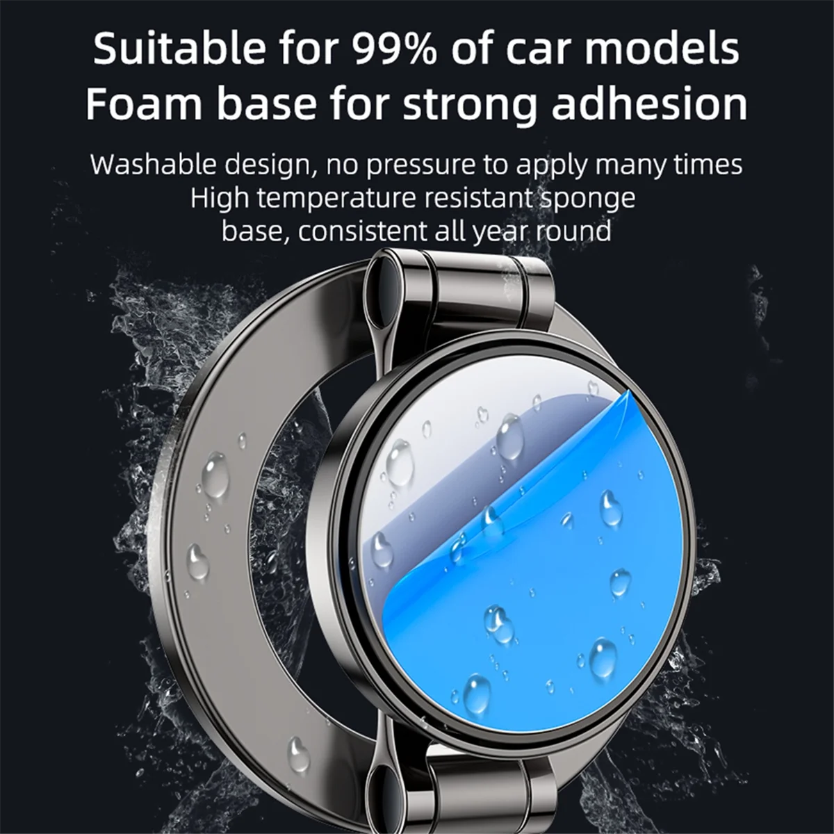 ABBH-Magnetic Foldable Phone Holder 360° Rotation Magnetic Phone Holder for Car Magnets Car Phone