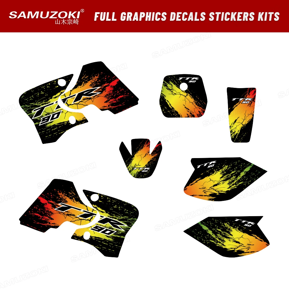 

Fit for YAMAHA TTR90 TTR 90 2000 2001 2002 2003 2004 2005 2006 2007 Decoration Graphics Decals Stickers Motorcycle Background