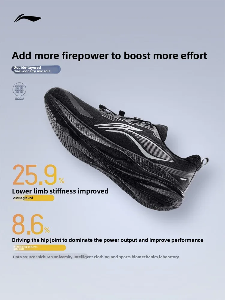 Li Ning Wushi 6 Protection Version Men Autumn Running Shoes New Lightweight Water Repellent Cushion Anti‑slip Sneakers
