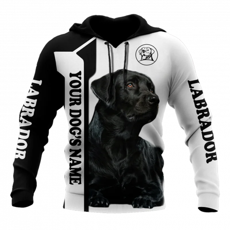 Hund Geschenke Premium Liebe Hund schwarz Labrador Retriever 3d gedruckt Hoodie Frauen für Männer Pullover Straße Trainings anzug Liebe Hund Geschenk