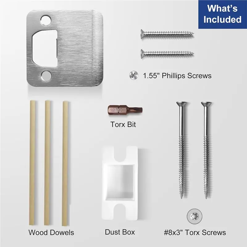 ABMH-Striker Door Latch Extender Lip, Extended Strike Plate 2-1/4