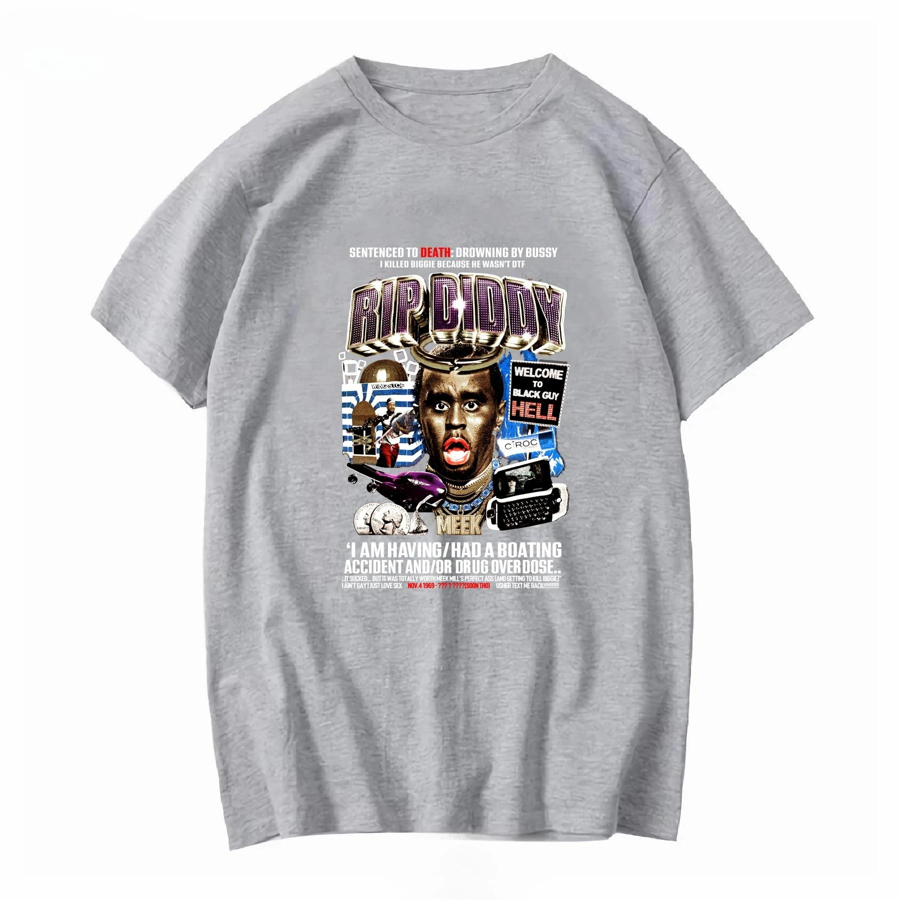 BEST PRICE T shirt CASH STAR NEW RIP P DIDDY XL MDE SAM HYDE PUFF DADDY BLACK vintage  graphic Slightly Unisex