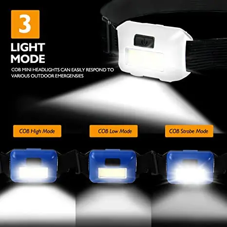 Lampe de poche LED COB portable, éclairage extérieur, mini batterie, étanche, camping, randonnée, sauna, renard