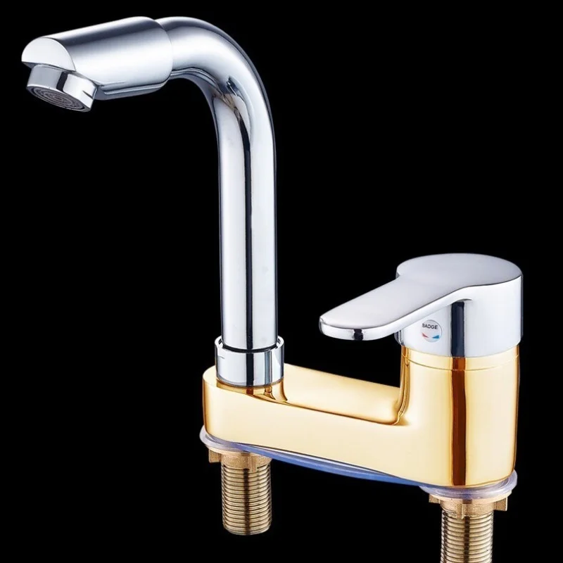 Washbasin faucet, all copper washbasin faucet, toilet, hot and cold washbasin, basin, hand pool, double hole, three hole