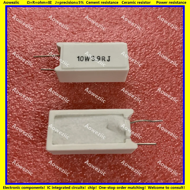 10Pcs 10W 3R3J 3.9R 4ΩJ 4.7R 5RJ 5.1R 5.6R 6.2R 6.8RJ 7.5R 8RJ 8.2R 10R 12RJ 15R OHM Vertical Cement Resistor ±5% RX27-5 SQM