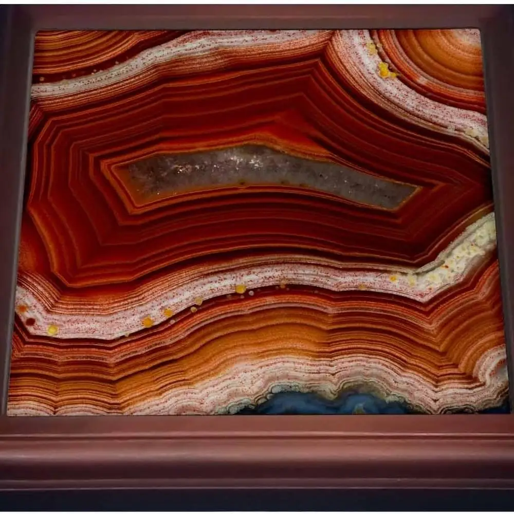 

Rustic 8x8 Banded Agate Trivet with Ceramic Tile, Natural